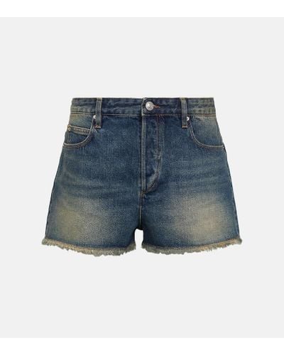 Isabel Marant Shorts di jeans Lesia a vita media - Blu