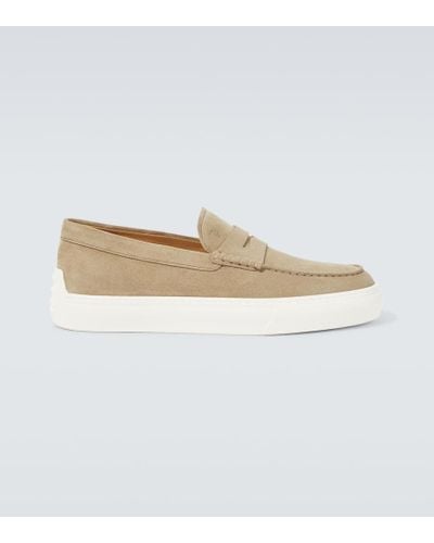 Tod's Suede Loafers - White