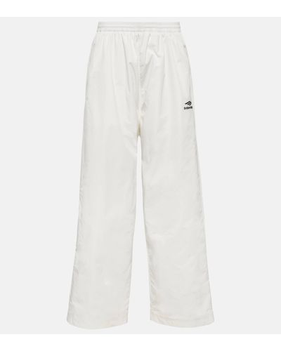 Balenciaga 3b Sports Icon Cotton-blend Track Trousers - White