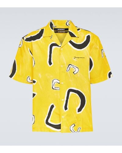 Jacquemus Chemise 'la chemise jean' jaune - les sculptures