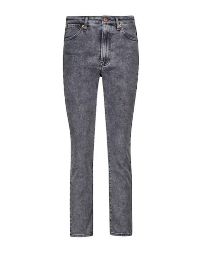 3x1 High-Rise Skinny Jeans Channel Seam - Grau