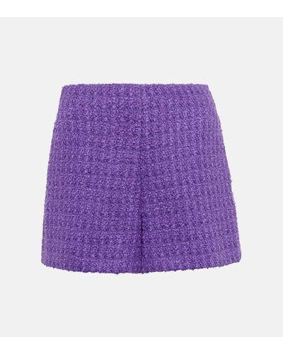 Valentino Tweed Shorts - Purple
