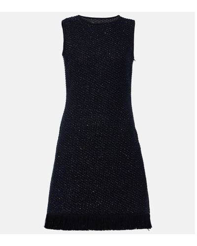 Oscar de la Renta Cotton-blend Tweed Minidress - Blue