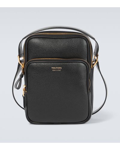 Tom Ford Leather Crossbody Bag - Black