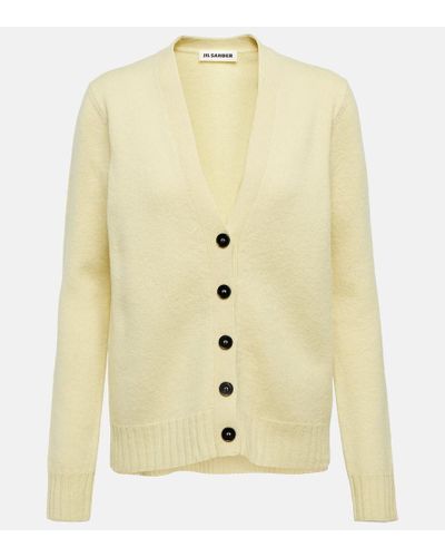 Jil Sander Oversize-Cardigan aus Wolle - Natur