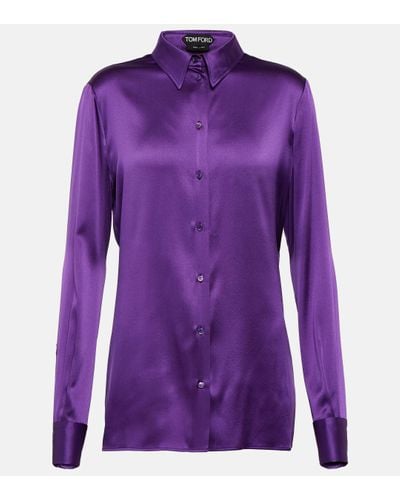 Tom Ford Satin Shirt - Purple