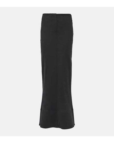 Jacquemus La Jupe Escala Knitted Maxi Skirt - Black