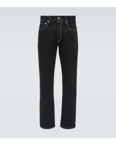 KENZO Bara Mid-rise Straight Jeans - Black