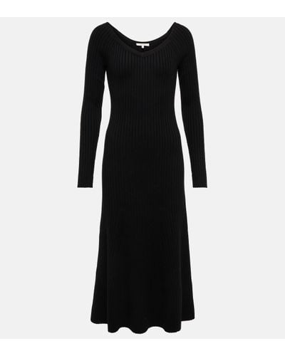 Dorothee Schumacher Smooth Silhouettes Wool-blend Midi Dress - Black