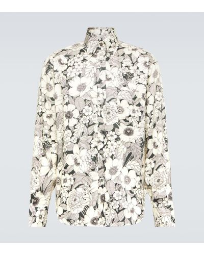 Tom Ford Camicia con stampa floreale - Bianco