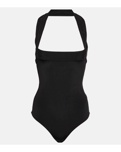 Khaite Sola Crepe Jersey Bodysuit - Black
