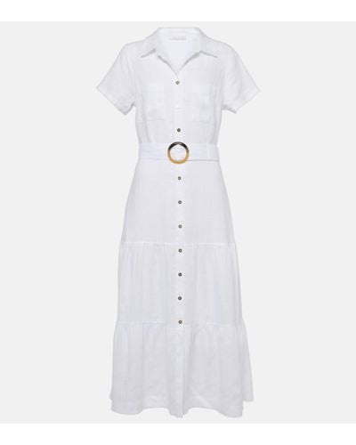 Heidi Klein Mitsio Island Linen Shirt Dress - White