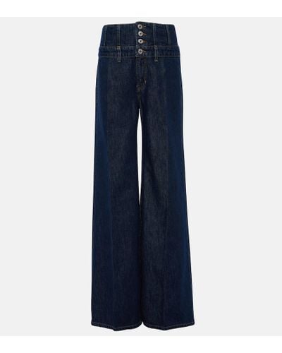 RE/DONE Jeans a gamba larga e vita alta - Blu
