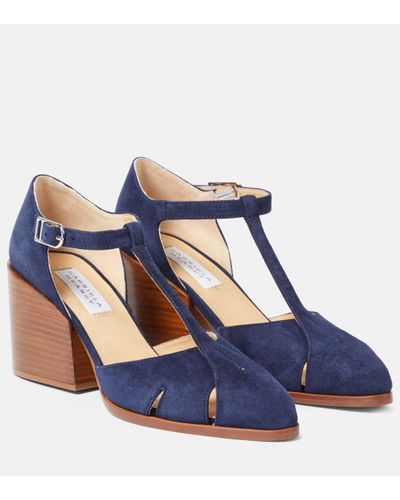 Gabriela Hearst Hawes Suede Court Shoes - Blue