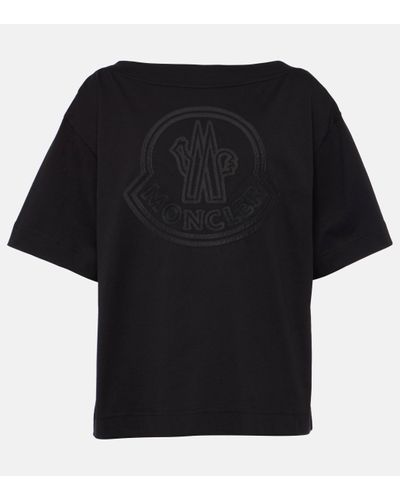 Moncler T-shirt en coton a logo - Noir