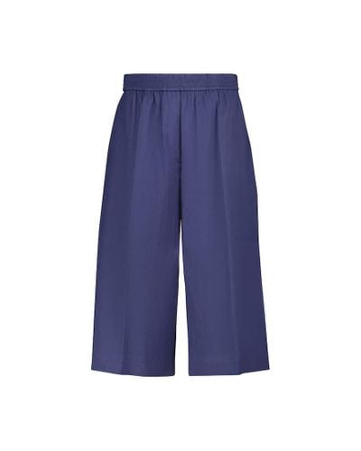 JOSEPH Tan Linen And Cotton Bermuda Shorts - Blue