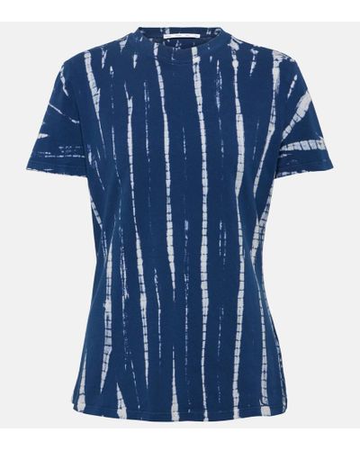 Proenza Schouler White Label Finley Tie-dye Cotton-blend T-shirt - Blue