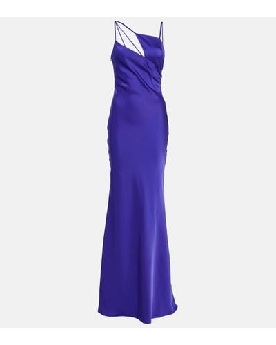 The Attico Melva Asymmetric Gown - Purple