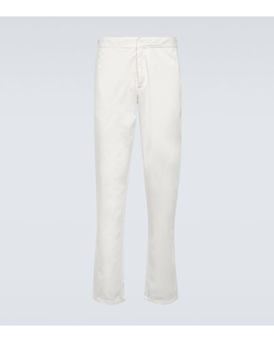 Orlebar Brown Fallon Cotton-blend Straight Trousers - White