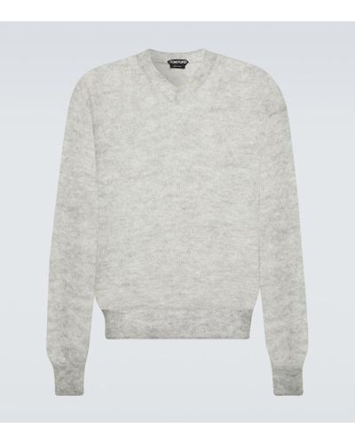 Tom Ford Pullover in misto mohair - Bianco