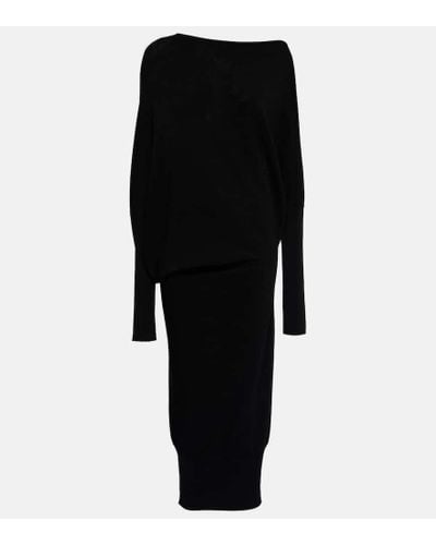 Wolford Draped Jersey Sweater Dress - Black