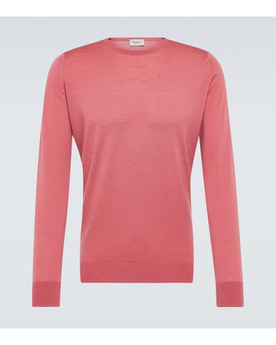 John Smedley Pullover Marcus aus Wolle - Pink