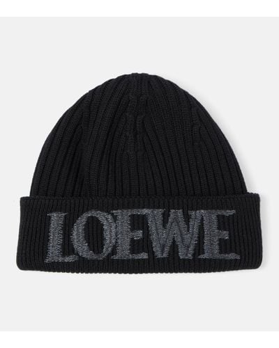 Loewe Logo Wool Beanie - Black