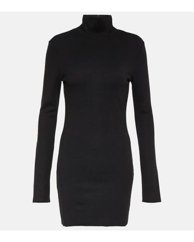 Ami Paris Turtleneck Jersey Sweater Dress - Black