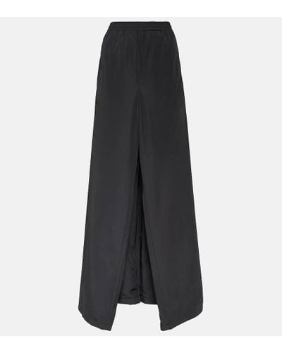 Balenciaga Pantaloni a gamba larga in misto cotone - Nero