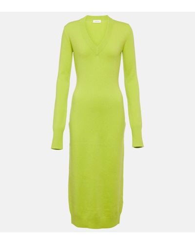 Sportmax Divo Cashmere And Wool Blend Midi Dress - Green