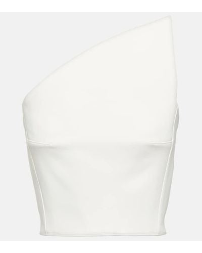 Maticevski Top de crepe con un solo hombro - Blanco
