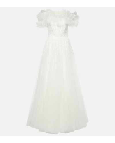 Jenny Packham Bridal Angel Eyes Embellished Gown - White