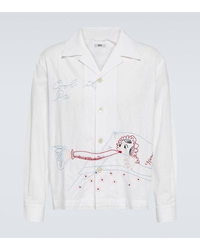 Bode His-and-hers Embroidered Cotton Shirt - White