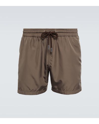 Thom Sweeney Drawstring Swim Shorts - Gray