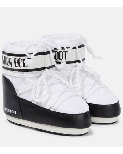 Moon Boot Icon Low Lace-up Shell Boots - White