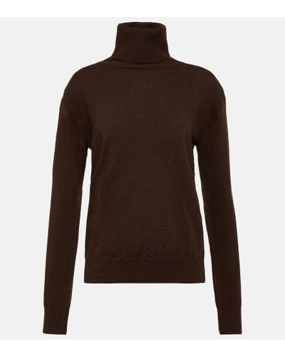 Frankie Shop Ines Wool Turtleneck Sweater - Brown