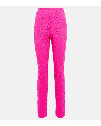ROTATE BIRGER CHRISTENSEN High-rise Lace Trousers - Pink