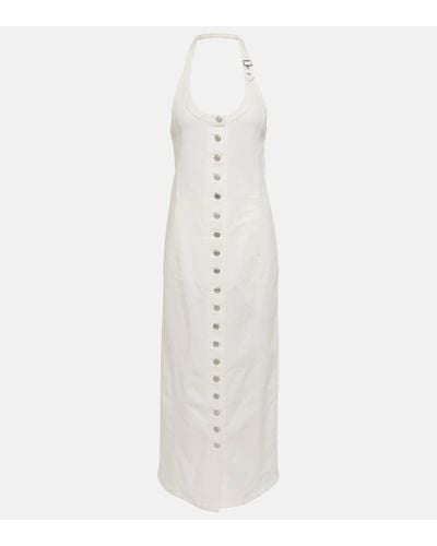 Courreges Multiflex Denim Midi Dress - White