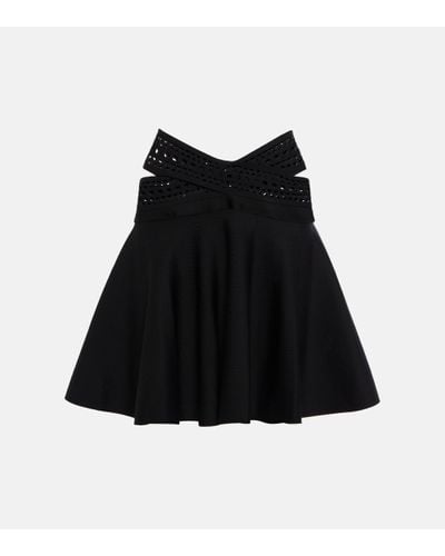 Alaïa Mini-jupe Vienne - Noir