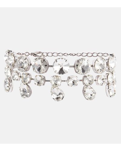 Area Crystal-embellished Choker Necklace - Metallic