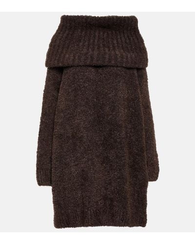 Dolce & Gabbana Vestido de punto de mezcla de lana - Marrón