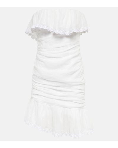 Isabel Marant Oxani Ruched Minidress - White