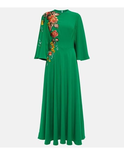 Costarellos Robe longue Zinnia brodee - Vert