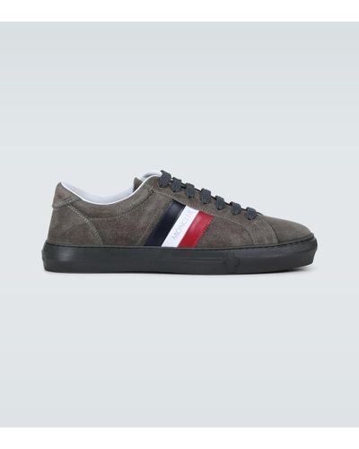 Moncler Zapatillas New Monaco de ante - Marrón