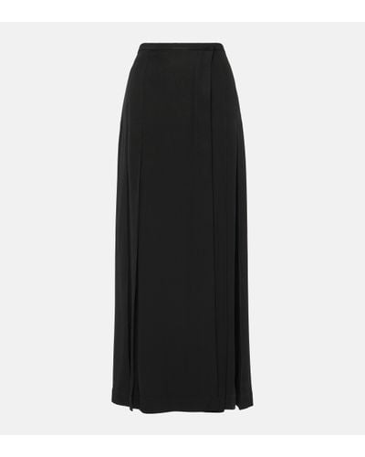 Totême Wrap Crepe Maxi Skirt - Black