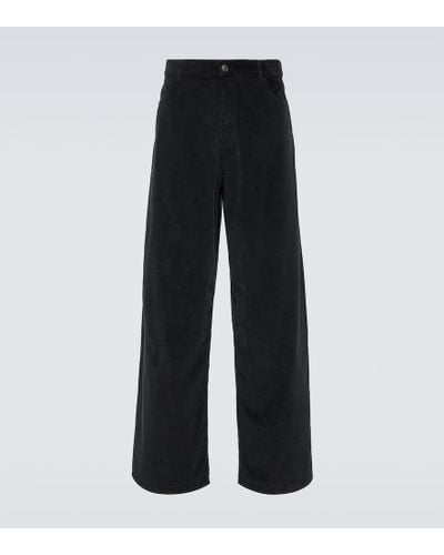 The Row Chani Cotton Corduroy Wide-leg Pants - Black