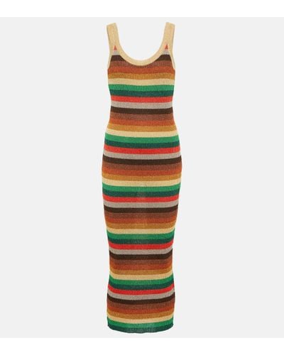 Valentino Lurex® Striped Midi Dress - Multicolour