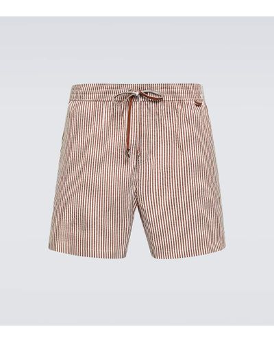 Loro Piana Striped Swim Shorts - Pink