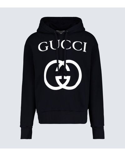 Gucci Sweat-shirt À Capuche Avec Double G - Noir
