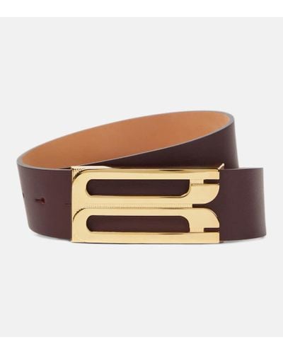 Victoria Beckham Jumbo Frame Leather Belt - Brown